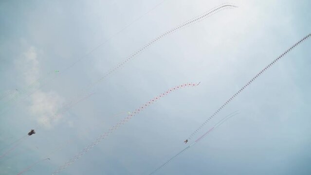 Routine activities at parangtritis beach tourist destinations, dragon kites that fly in the sky every afternoon until sunset