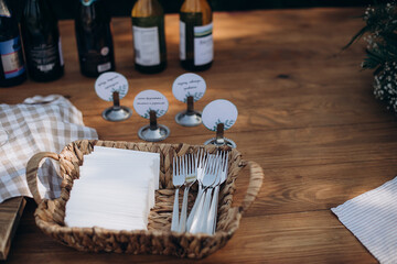 clean washed dishes in a restaurant