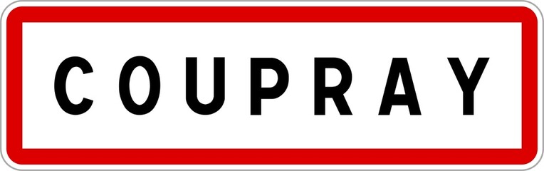 Panneau entrée ville agglomération Coupray / Town entrance sign Coupray