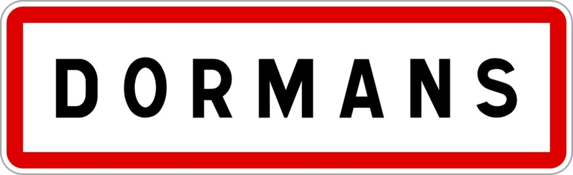 Panneau entr&eacute;e ville agglom&eacute;ration Dormans / Town entrance sign Dormans