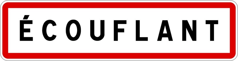 Panneau entrée ville agglomération Écouflant / Town entrance sign Écouflant