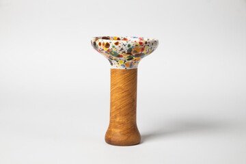 Hookah bowl for tobacco or shisha aroma isolated on perfectly white background.