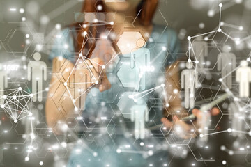 Business intelligence analyst dashboard on virtual