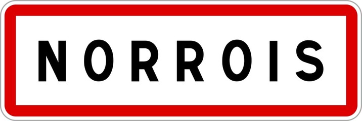 Panneau entrée ville agglomération Norrois / Town entrance sign Norrois