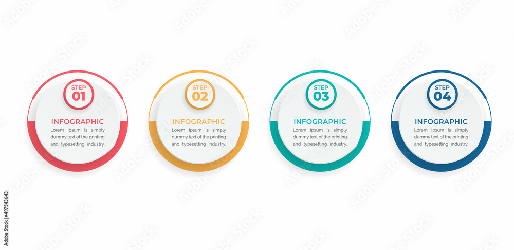 Poster business data visualization. process chart. abstract elements of graph, diagram with 4 steps, option