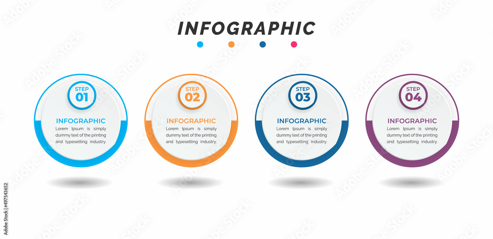 Poster business data visualization. process chart. abstract elements of graph, diagram with steps, options,