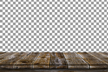 Wooden board table TRANSPARENT background, Use as product display montage - Vector