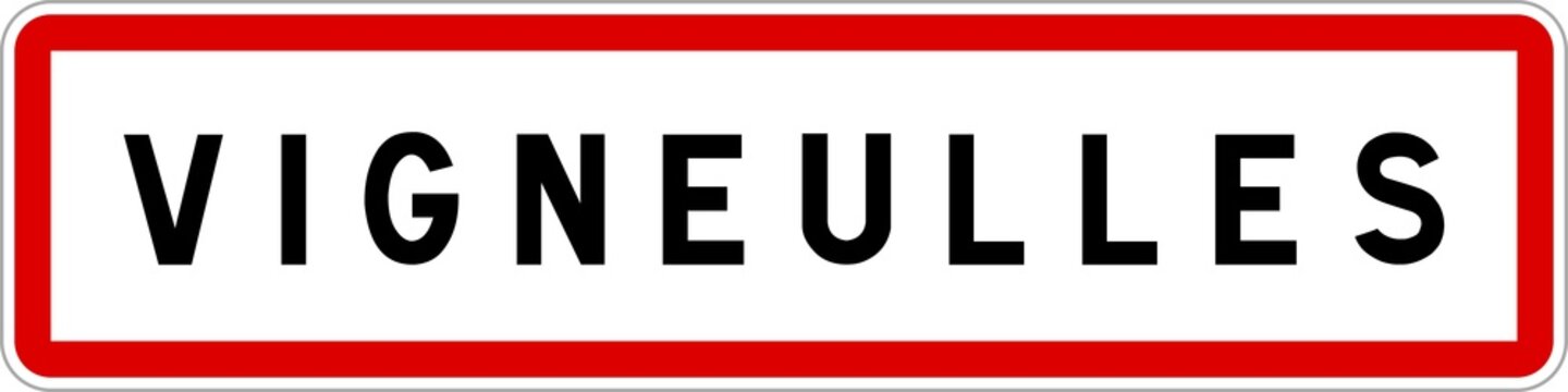 Panneau entrée ville agglomération Vigneulles / Town entrance sign Vigneulles