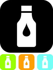 Fototapeta premium Hydration. Drinking bottle of water or other liquid. Vector icon isolated