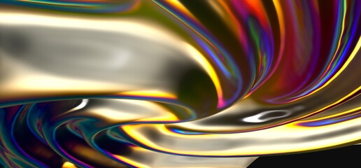 Abstract fluid gradient shape flowing