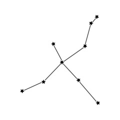 constellation Cygnus on a white background. vector.