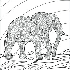 Animal coloring pages for adults