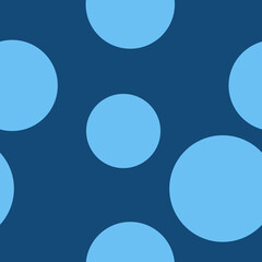 Seamless pattern in blue tones. The circles are blue. For fabric, background, wallpaper.