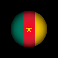 Country Cameroon. Cameroon flag. Vector illustration.