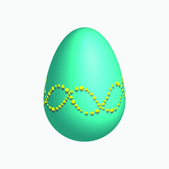 Abstract egg. DNA pattern on the egg. Vector illustration.