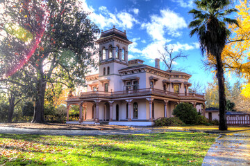 Beautiful view of the Bidwell mansion Chico California