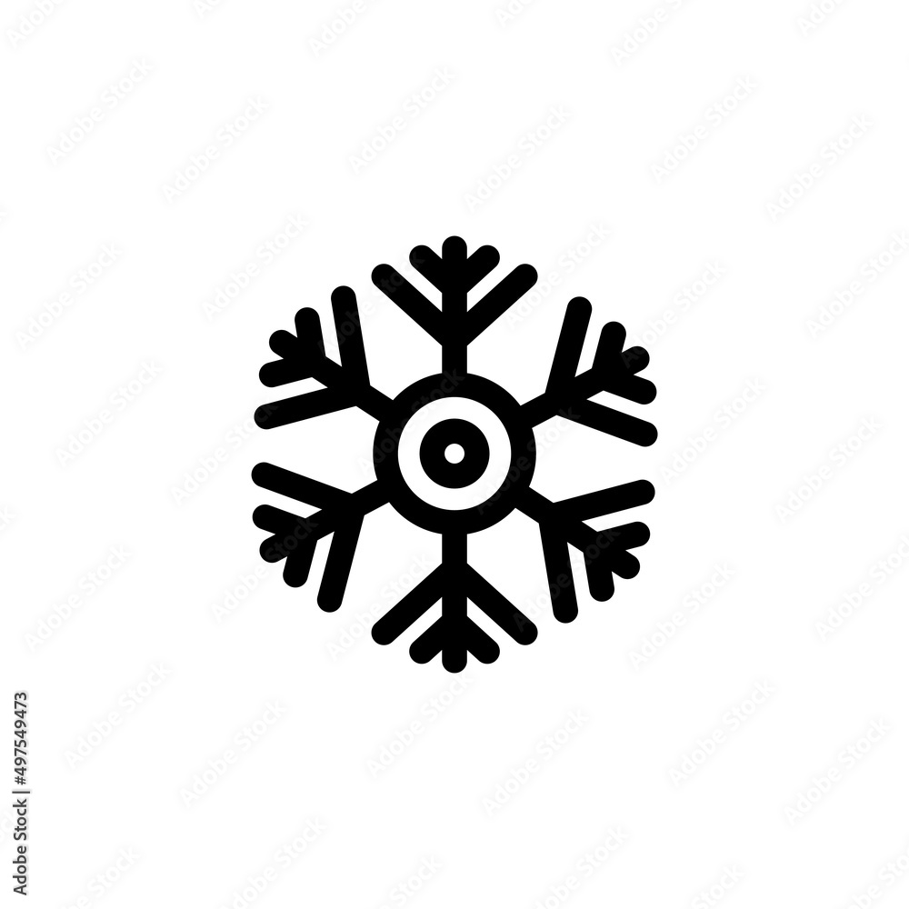 Poster Snowflake icon. suitable for winter symbol. line icon style. simple design editable. Design template vector