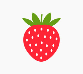 Strawberry flat icon vector