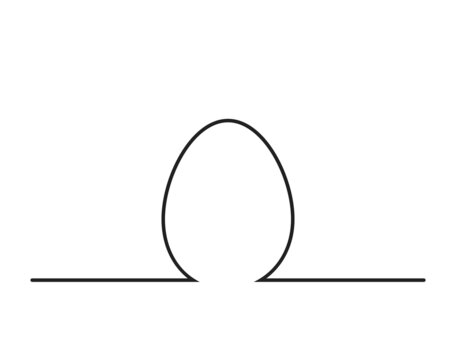 recommend clip art: Easter egg shape continuous line drawing art.