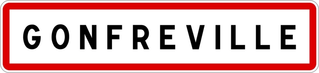 Panneau entrée ville agglomération Gonfreville / Town entrance sign Gonfreville