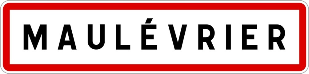 Panneau entrée ville agglomération Maulévrier / Town entrance sign Maulévrier
