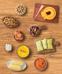 Typical brazilian june festival food. Festa junina