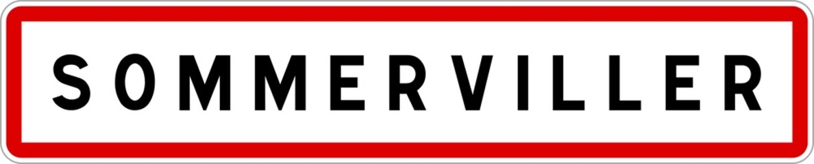 Panneau entrée ville agglomération Sommerviller / Town entrance sign Sommerviller