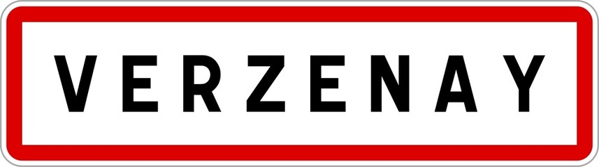 Panneau entrée ville agglomération Verzenay / Town entrance sign Verzenay