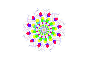 Abstract colorful symbol isolated on white background