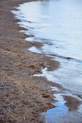 Sand and waves as a background