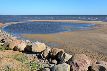 Sea at the evening at the summer season
