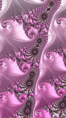 Ornate colourful and digitally generated 3D background