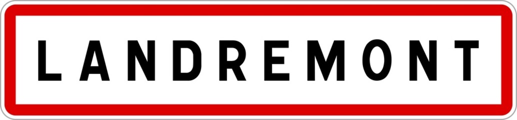 Panneau entrée ville agglomération Landremont / Town entrance sign Landremont