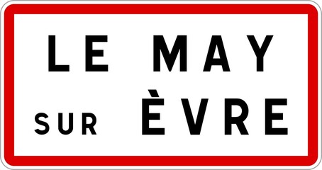 Panneau entrée ville agglomération Le May-sur-Èvre / Town entrance sign Le May-sur-Èvre
