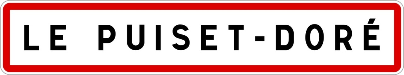 Panneau entrée ville agglomération Le Puiset-Doré / Town entrance sign Le Puiset-Doré