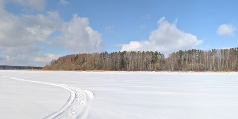 Obraz premium Spring roach fishing on the lake, nature.