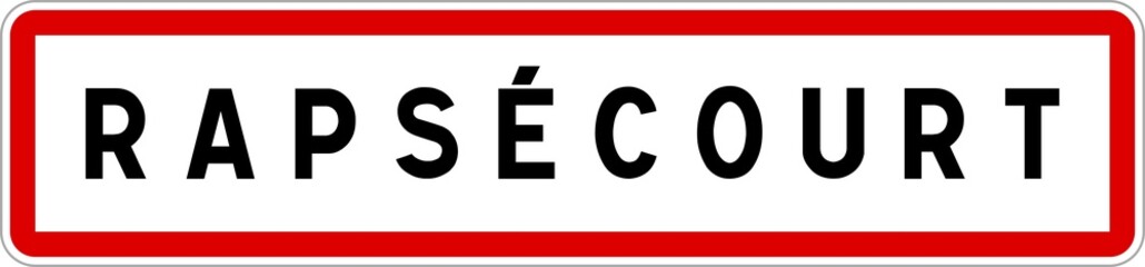 Panneau entrée ville agglomération Rapsécourt / Town entrance sign Rapsécourt