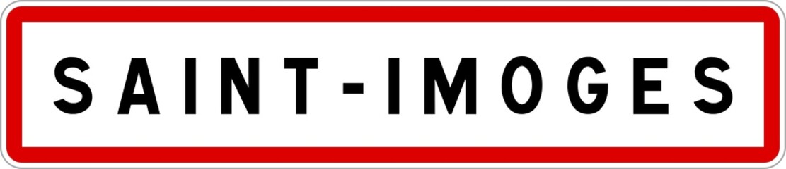 Panneau entrée ville agglomération Saint-Imoges / Town entrance sign Saint-Imoges