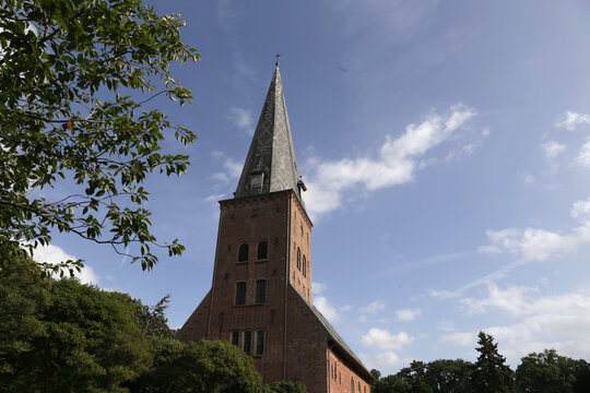 View of St. Lambertus (Neurath) in Immerath, Germany