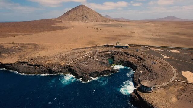 Buracona Volcano Beach at Sal Island in Cabo Verde