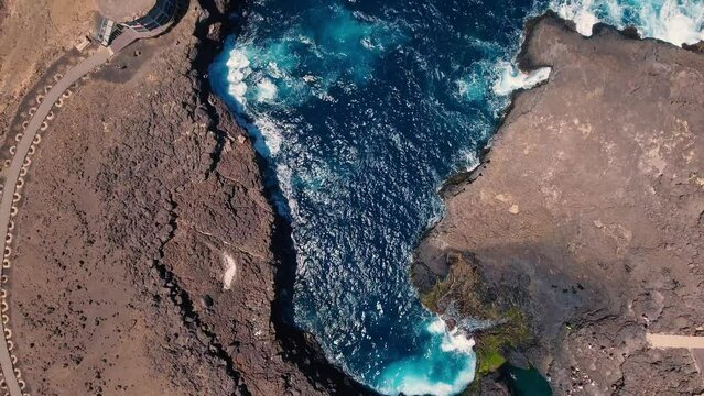 Buracona Volcano Beach at Sal Island in Cabo Verde
