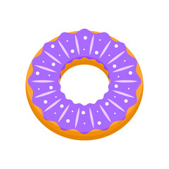 Abstract Flat Fast Food Donut Meal Background Vector Design Style Cooking, Breakfast