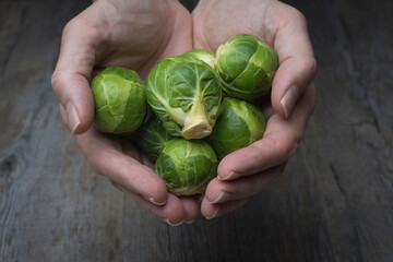 Handful of brussel sprouts
