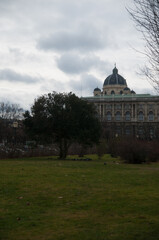 architectural monuments of Vienna in cloudy weather. European culture, historical monuments of architecture. history, architecture of austria