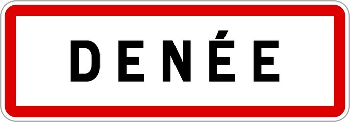 Panneau entrée ville agglomération Denée / Town entrance sign Denée