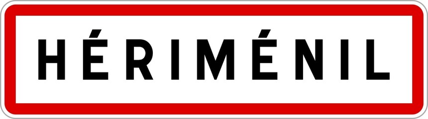 Panneau entrée ville agglomération Hériménil / Town entrance sign Hériménil