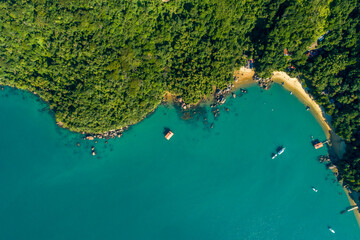 aerial view of island