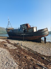 a old and stranded ship near Fort William