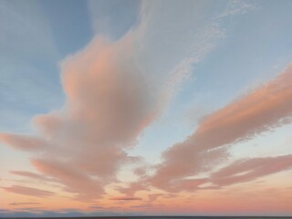 a beautiful sunset sky above the north sea