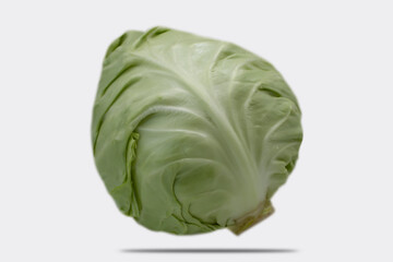 whole cabbage isolated on white background